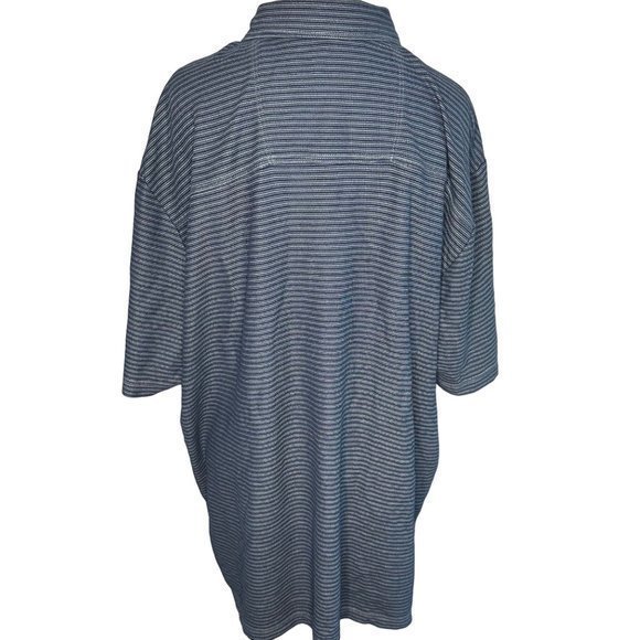 Tommy Bahama Island Zone Blue Gray Striped Pocket Polo Size XXL - Picture 7 of 12